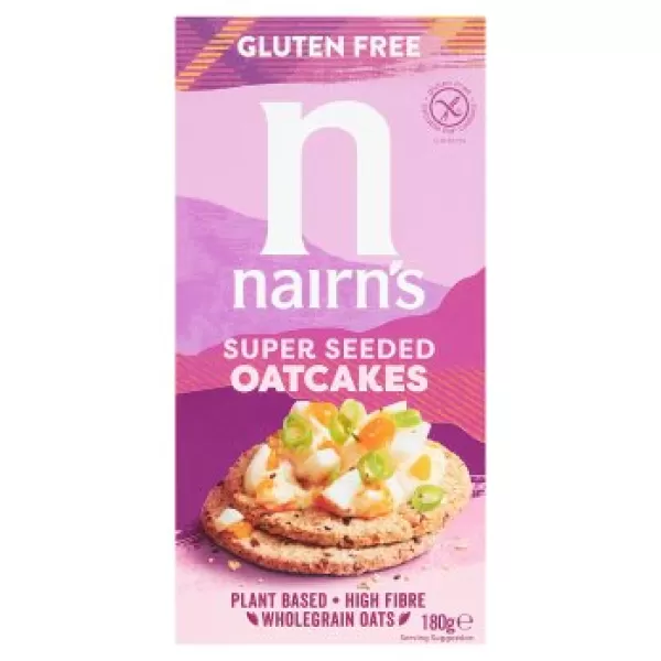 Nairns gluténmentes vegán teljeskiőrlésű 77% reggeliző zabsütemény sokmagvas 180 g