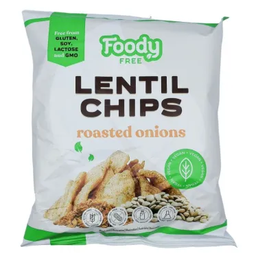 Foody Free gluténmentes lencse chips sülthagymával 50 g