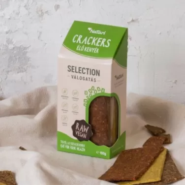 Gluténmentes naturi crackers élő kenyér válogatás 100g